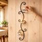 Preview: DanDiBo Wandteelichthalter Metall Wand Schwarz Emma 70 cm Wandkerzenhalter Teelichthalter Kerzenhalter Wandleuchter Kerzenleuchter