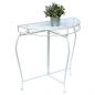 Preview: DanDiBo Wall Table Semi-Round 90 cm Hallway Table Console Table Metal White Half Table Side Table Wall Vintage Antique