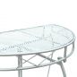 Preview: DanDiBo Wall Table Semi-Round 90 cm Hallway Table Console Table Metal White Half Table Side Table Wall Vintage Antique
