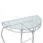 Preview: DanDiBo Wall Table Semi-Round 90 cm Hallway Table Console Table Metal White Half Table Side Table Wall Vintage Antique