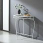 Preview: DanDiBo Wall Table Semi-Round 90 cm Hallway Table Console Table Metal White Half Table Side Table Wall Vintage Antique