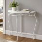 Preview: DanDiBo Wall Table Semi-Round 90 cm Hallway Table Console Table Metal White Half Table Side Table Wall Vintage Antique