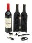 Preview: DanDiBo Weinöffner Set 5 Tlg. im Weinflaschen Design Wein Zubehör Set Geschenk mit Kellnermesser Korkenzieher Ausgießer Tropfring Korken mit Dichtung Geschenkset Rot