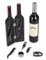 Preview: DanDiBo Weinöffner Set 5 Tlg. im Weinflaschen Design Wein Zubehör Set Geschenk mit Kellnermesser Korkenzieher Ausgießer Tropfring Korken mit Dichtung Geschenkset Silber