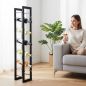 Preview: DanDiBo Wine Rack Bottle Rack Freestanding Pit 100 cm Black Metal Wine Stand Wine Bottle Holder Slim Wine Rack Bottle Holder