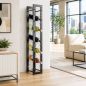 Preview: DanDiBo Wine Rack Bottle Rack Freestanding Pit 100 cm Black Metal Wine Stand Wine Bottle Holder Slim Wine Rack Bottle Holder