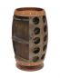 Preview: DanDiBo Weinregal Holz Braun 360° Drehbar Weinfass 71 cm 9205-R Bar Flaschenregal Flaschenständer Fass Holzfass Weinschrank