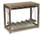 Preview: DanDiBo Weinregal Holz Braun mit Ablage 47 cm Flaschenregal mit Glashalter 9202-R Flaschenhalter Weinschrank Regal stehend
