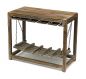 Preview: DanDiBo Weinregal Holz Braun mit Ablage 47 cm Flaschenregal mit Glashalter 9202-R Flaschenhalter Weinschrank Regal stehend