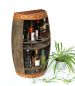 Preview: DanDiBo Weinregal Holz Weinfass Braun Halbrund 83 cm 9001-R Bar Flaschenregal Flaschenständer XL Fass Holzfass Weinschrank