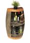 Preview: DanDiBo Weinregal Holz Weinfass Braun Halbrund 83 cm 9001-R Bar Flaschenregal Flaschenständer XL Fass Holzfass Weinschrank