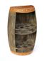 Preview: DanDiBo Weinregal Holz Weinfass Braun Halbrund 83 cm 9001-R Bar Flaschenregal Flaschenständer XL Fass Holzfass Weinschrank