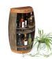 Preview: DanDiBo Weinregal Holz Weinfass Braun Halbrund 83 cm 9001-R Bar Flaschenregal Flaschenständer XL Fass Holzfass Weinschrank