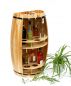 Preview: DanDiBo Weinregal Holz Weinfass Naturholz Halbrund 83 cm 9001 Bar Flaschenregal Flaschenständer XL Fass Holzfass Natur Weinschrank
