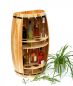 Preview: DanDiBo wine rack wooden wine barrel natural wood semicircular 83 cm 9001 bar bottle rack bottle rack XL barrel wooden barrel natural wine cabinet