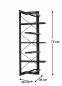 Preview: DanDiBo wine rack metal black corner wall 70 cm corner shelf bottle rack 96292 bottle holder wall mounting modern wall holder wall shelf for 7 bottles
