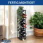 Preview: DanDiBo Wine Rack Metal Black Standing 96693 Bottle Rack Wine Stand Bottle Holder Slim Modern