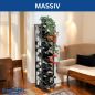 Preview: DanDiBo Wine Rack Metal Black Standing 96693 Bottle Rack Wine Stand Bottle Holder Slim Modern