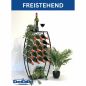 Preview: Metal Wine Rack Black Standing 83 cm 96640 Wine Stand for 18 Bottles Decorative Wine Bottle Holder in Barrel Design Bottle Rack with Shelf