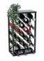 Preview: DanDiBo Wine rack Metal Black Standing 96434 Bottle rack 68 cm Wine holder Bottle holder Modern for 20 bottles