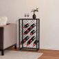 Preview: DanDiBo Wine rack Metal Black Standing 96434 Bottle rack 68 cm Wine holder Bottle holder Modern for 20 bottles