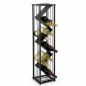 Preview: DanDiBo Weinregal Metall Schwarz Stehend 96693 Flaschenregal Weinständer Flaschenhalter Schmal Modern