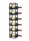 Preview: DanDiBo Weinregal Metall Wand 80 cm Schwarz Flaschenregal 96238 Flaschenhalter Wandmontage Modern Wandhalter Wandregal für 6 Flaschen