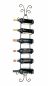 Preview: DanDiBo Wine rack Metal Wall Black 568 Bottle rack Bottle holder Wall mounting Modern Wall holder Wall rack for 6 bottles