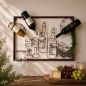 Preview: DanDiBo Weinregal Wand Bar Regal Metall Weinglashalter 91975 Wandbild 65 cm Flaschenregal Hängend Weinhalter Weinflaschenhalter Wandregal