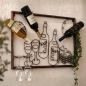 Preview: DanDiBo Weinregal Wand Bar Regal Metall Weinglashalter 91975 Wandbild 65 cm Flaschenregal Hängend Weinhalter Weinflaschenhalter Wandregal
