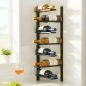 Preview: DanDiBo Wall Wine Rack Hanging Metal Bottle Rack 2-Piece Corner Shelf 96326 Black Wine Bottle Holder Bar Shelf Wall Rack Wine Rack