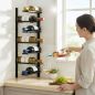 Preview: DanDiBo Wall Wine Rack Hanging Metal Bottle Rack 2-Piece Corner Shelf 96326 Black Wine Bottle Holder Bar Shelf Wall Rack Wine Rack
