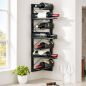 Preview: DanDiBo Weinregal Wand Hängend Metall Flaschenregal Eckregal 96292 Schwarz Weinflaschenhalter Weinhalter Bar Regal Wandregal wine rack