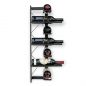 Preview: DanDiBo Weinregal Wand Hängend Metall Flaschenregal Eckregal 96292 Schwarz Weinflaschenhalter Weinhalter Bar Regal Wandregal wine rack
