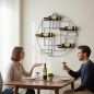 Preview: DanDiBo Wall-Mounted Wine Rack Metal Black Wine Bottle Holder Bar Shelf Wine Holder Pi4 Design Bottle Rack Wine Stand