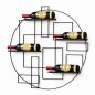 Preview: DanDiBo Wall-Mounted Wine Rack Metal Black Wine Bottle Holder Bar Shelf Wine Holder Pi4 Design Bottle Rack Wine Stand