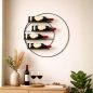Preview: DanDiBo Weinregal Wand Metall 55 cm Schwarz Largo Rund Hängend Flaschenregal 96213 Flaschenhalter Wandmontage Wine Rack Weinständer