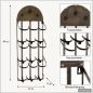 Preview: DanDiBo Wall Mounted Metal Wine Rack Bronze 96192 Hanging Bottle Rack Wine Holder Wine Bottle Storage
