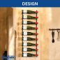 Preview: DanDiBo Weinregal Wand Metall Schwarz 240402 Flaschenregal Schmal Wandmontage Wine Rack Weinflaschenhalter Weinhalter Flaschenhalter