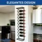 Preview: DanDiBo Weinregal Wand Metall Schwarz 240403 Flaschenregal Schmal Wandmontage Wine Rack Weinflaschenhalter Weinhalter Flaschenhalter