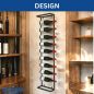 Preview: DanDiBo Weinregal Wand Metall Schwarz 240403 Flaschenregal Schmal Wandmontage Wine Rack Weinflaschenhalter Weinhalter Flaschenhalter