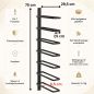Preview: DanDiBo Weinregal Wand Metall Schwarz 93885  Flaschenregal Weinflaschenhalter Weinhalter Wine Rack