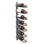Preview: DanDiBo Weinregal Wand Metall Schwarz 93885  Flaschenregal Weinflaschenhalter Weinhalter Wine Rack