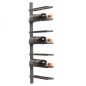 Preview: DanDiBo Weinregal Wand Metall Schwarz 93885  Flaschenregal Weinflaschenhalter Weinhalter Wine Rack