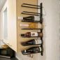 Preview: DanDiBo Weinregal Wand Metall Schwarz 93885  Flaschenregal Weinflaschenhalter Weinhalter Wine Rack