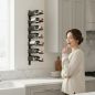 Preview: DanDiBo Weinregal Wand Metall Schwarz 93885  Flaschenregal Weinflaschenhalter Weinhalter Wine Rack