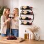 Preview: DanDiBo Weinregal Wand Metall Schwarz Andante Rund Flaschenregal Flaschenhalter Weinflaschenhalter Hängend Weinständer Wandregal für 4 Flaschen Wine Rack