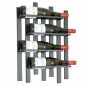 Preview: DanDiBo Weinregal Wand Metall Schwarz Modern 96691 Flaschenregal Schmal Wandmontage Wine Rack Weinflaschenhalter Weinhalter Flaschenhalter