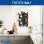 Preview: DanDiBo Weinregal Wand Metall Schwarz Modern 96691 Flaschenregal Schmal Wandmontage Wine Rack Weinflaschenhalter Weinhalter Flaschenhalter