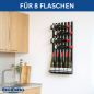Preview: DanDiBo Weinregal Wand Metall Schwarz Modern 96692 Flaschenregal Schmal Wandmontage Wine Rack Weinflaschenhalter Weinhalter Flaschenhalter